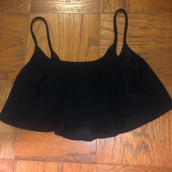 A+ Ellen Tops - Black Crop Top